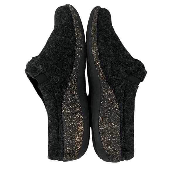 Aetrex Libby Comfort Clog 41 Black Charcoal Wool 10 - Picture 8 of 14